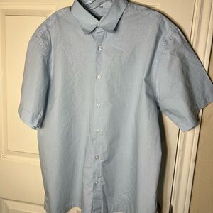 Sky Blue Casual Button Down Shirt for Men
